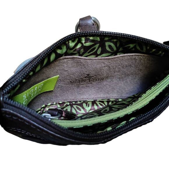 Sigrid Olsen Brown Leather Small Crossbody Bag – Multi-Pocket Interior, Magnetic - Picture 7 of 8